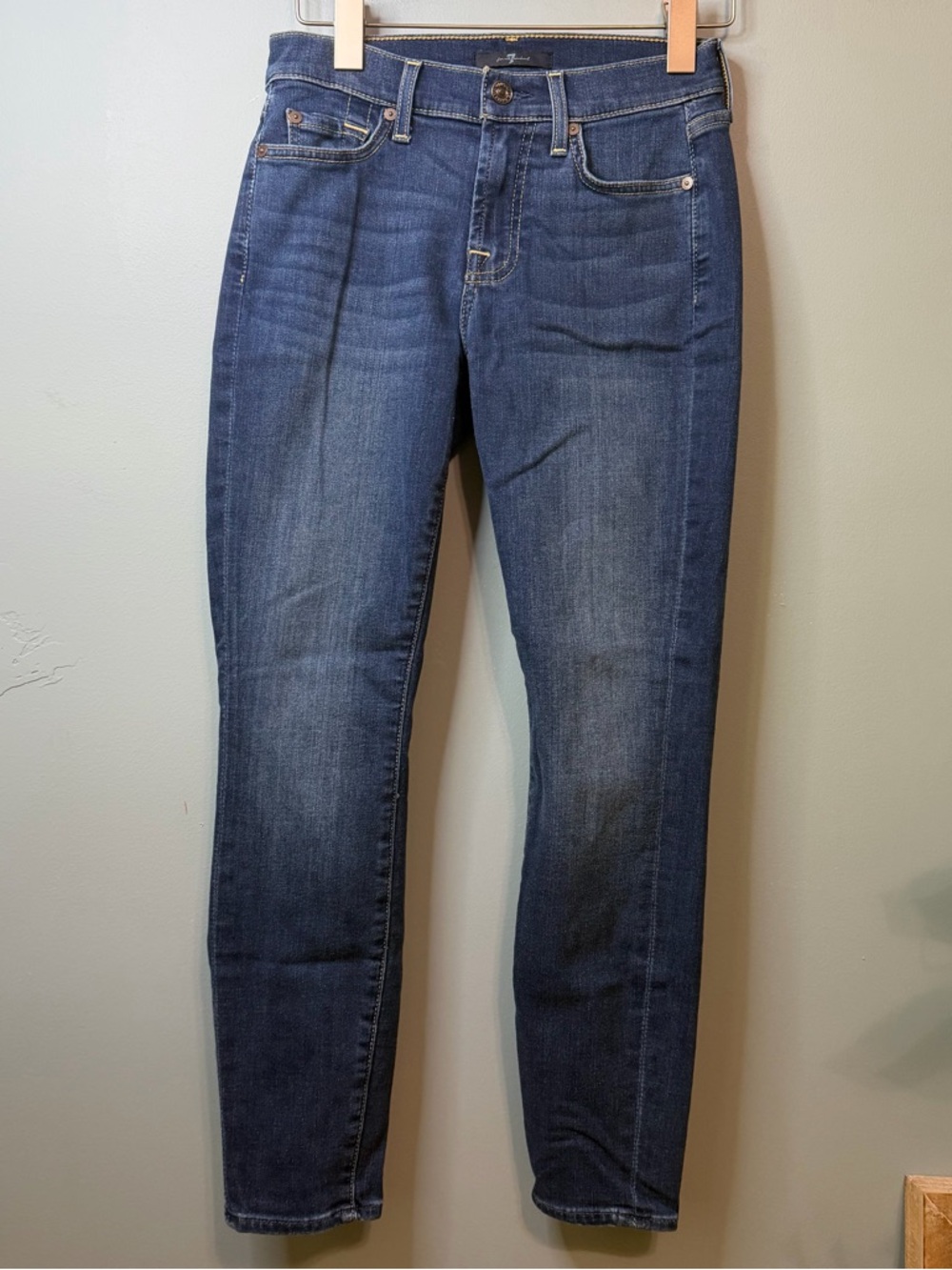 7 For All Mankind Ankle Gwenevere Mid Rise Skinny Jeans – Size 25 (26X26.5) - Picture 2 of 16